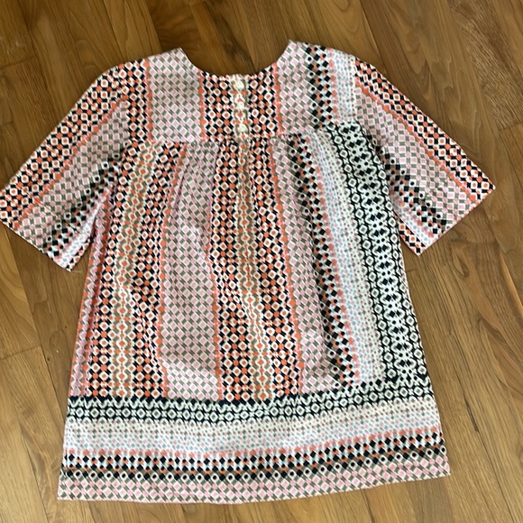 Breezy cotton blouse, great pattern, J. crew. Sz 00 - Picture 4 of 7